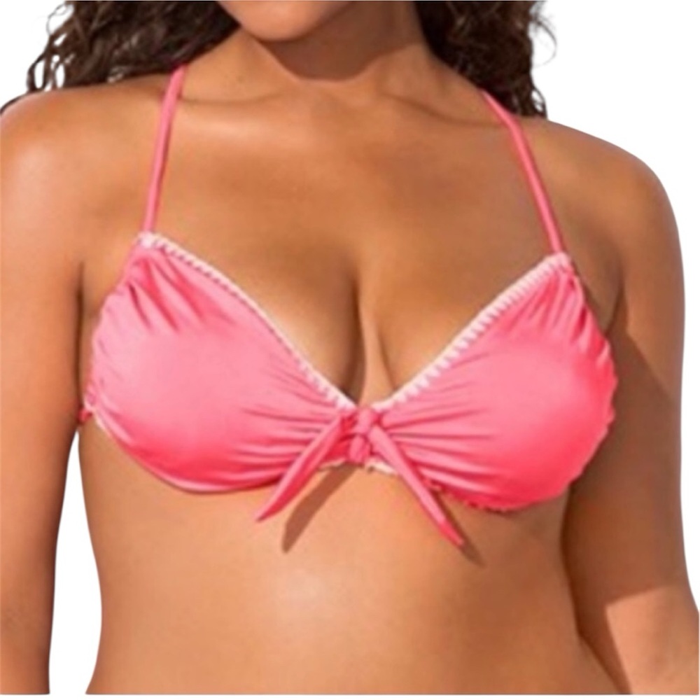 Swimsuits for All Ashley Graham | Pink Sahara Side Tie Pink Bikini | 16-18 - Picture 2 of 9